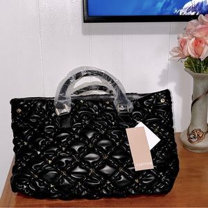 Just fab Quilted Crossbody W/ Gold Studded Accents